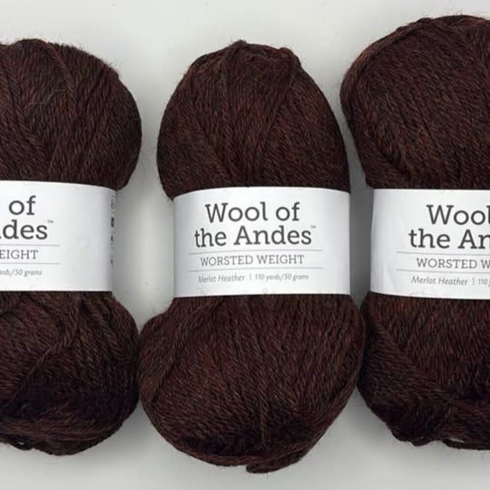 Knit Picks Wool of the Andes Worsted Weight Yarn - Merlot Heather - #365